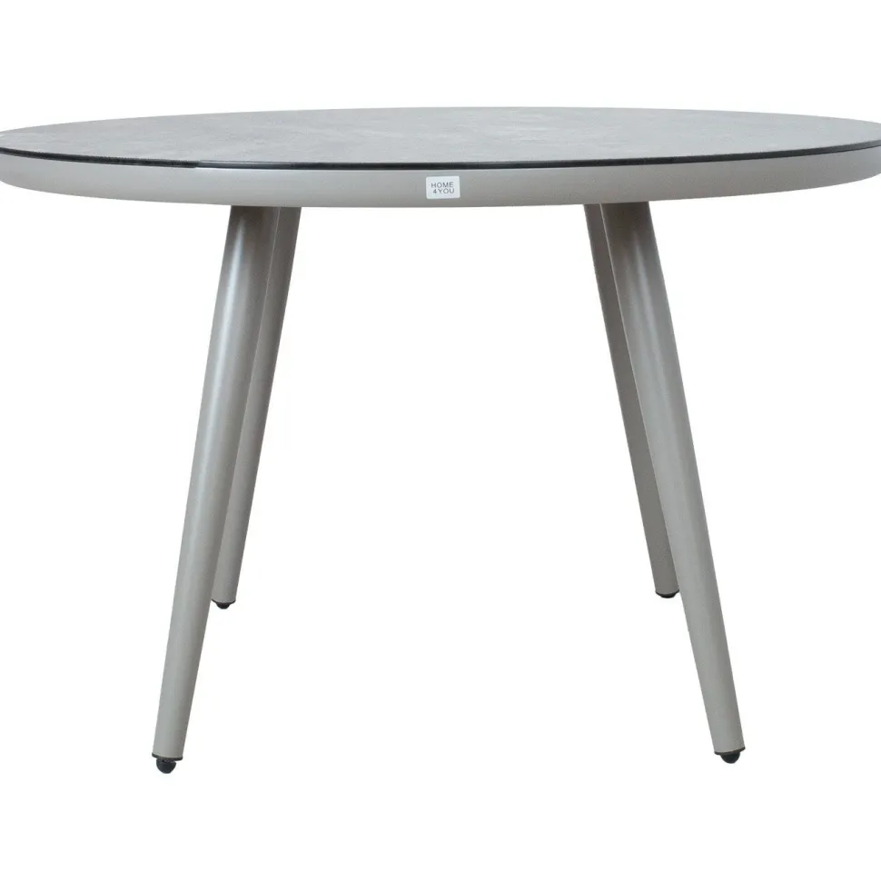 Pöytä Home4You SILVA Ø120xK75 cm, harmahtava, beige