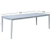 Pöytä Home4You SILVA 220x100xK75 cm, harmahtava, beige