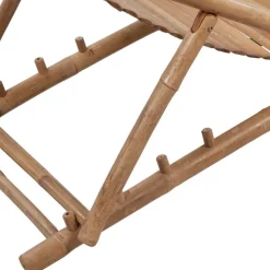 Rantatuoli jalkatuella 152x59x80 cm bambu