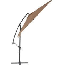 Riippuva aurinkovarjo alumiinipylväällä 300 cm ruskeanharmaa