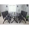 Ruokailuryhmä Baltic Garden Scottsdale 190cm pöytä + 6 tuolia musta