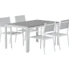 Ruokailuryhmä ulos Venture Home, harmaa Break-pöytä 150x90cm + 4 harmaata Copacabana-tuolia