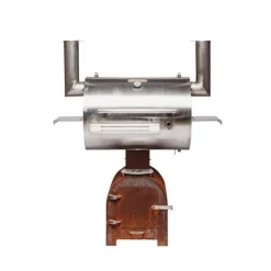 Savustusgrilli GrillSymbol Smoky Beast Silver, 65x165x160cm