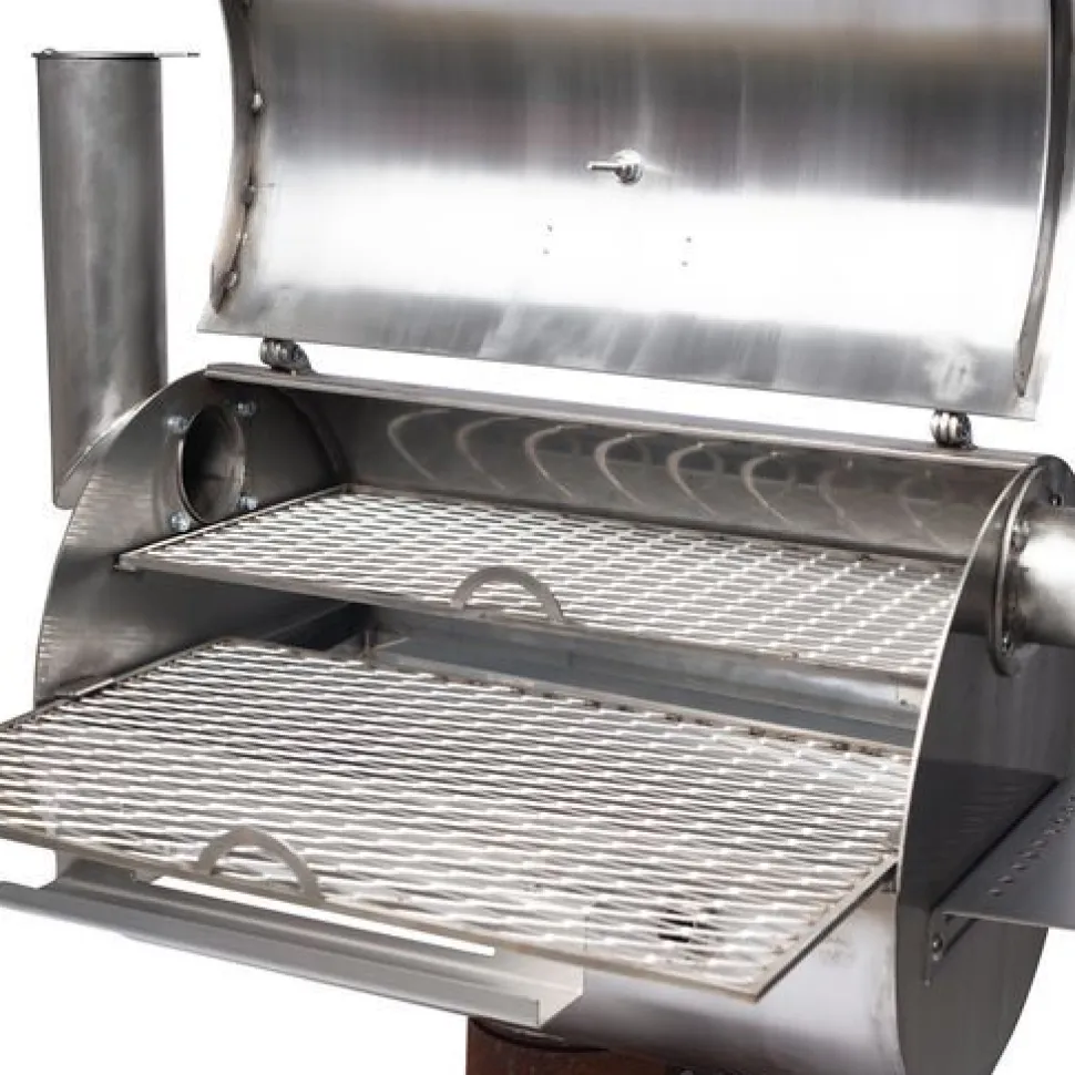 Savustusgrilli GrillSymbol Smoky Beast Silver, 65x165x160cm