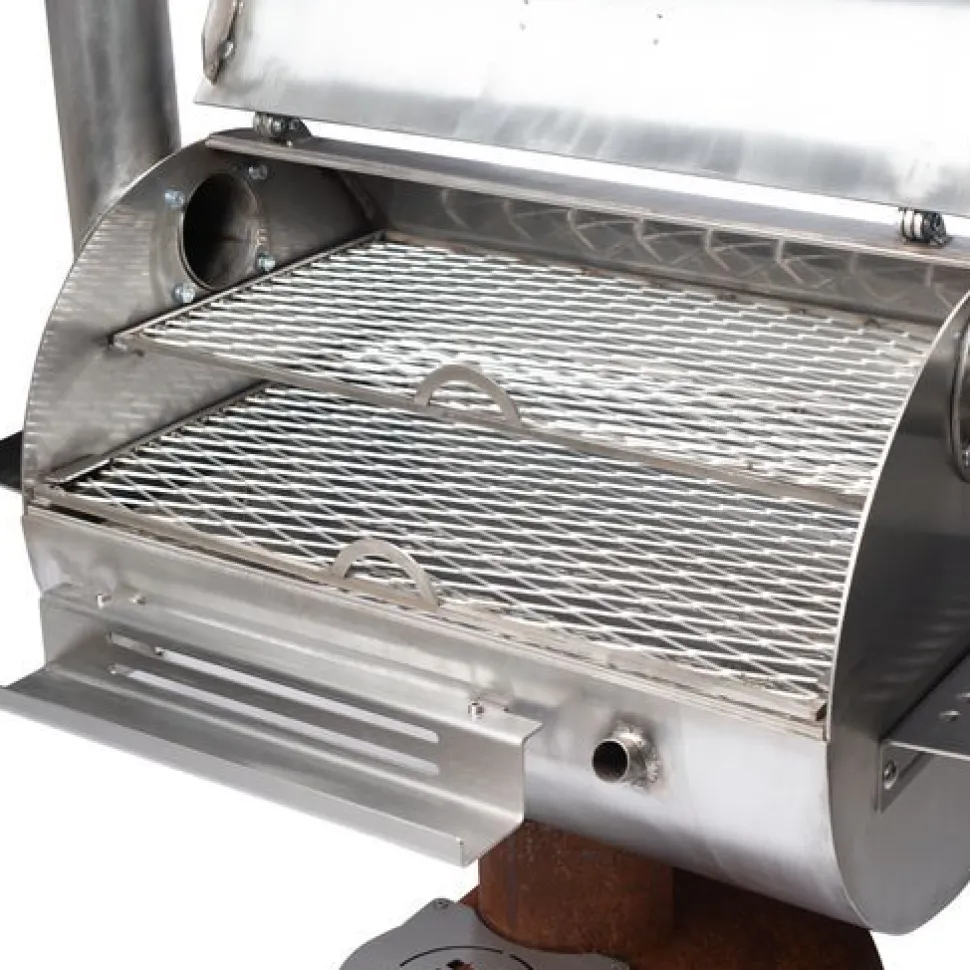 Savustusgrilli GrillSymbol Smoky Beast Silver, 65x165x160cm