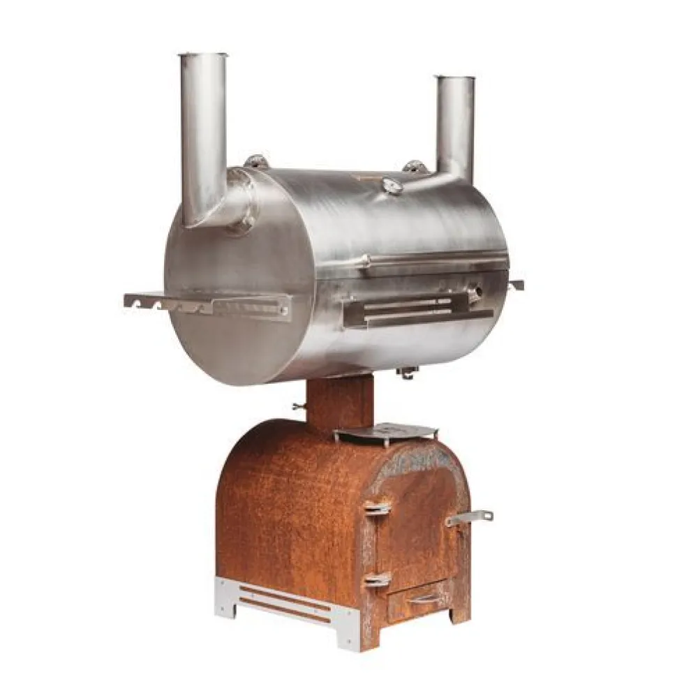 Savustusgrilli GrillSymbol Smoky Beast Silver, 65x165x160cm