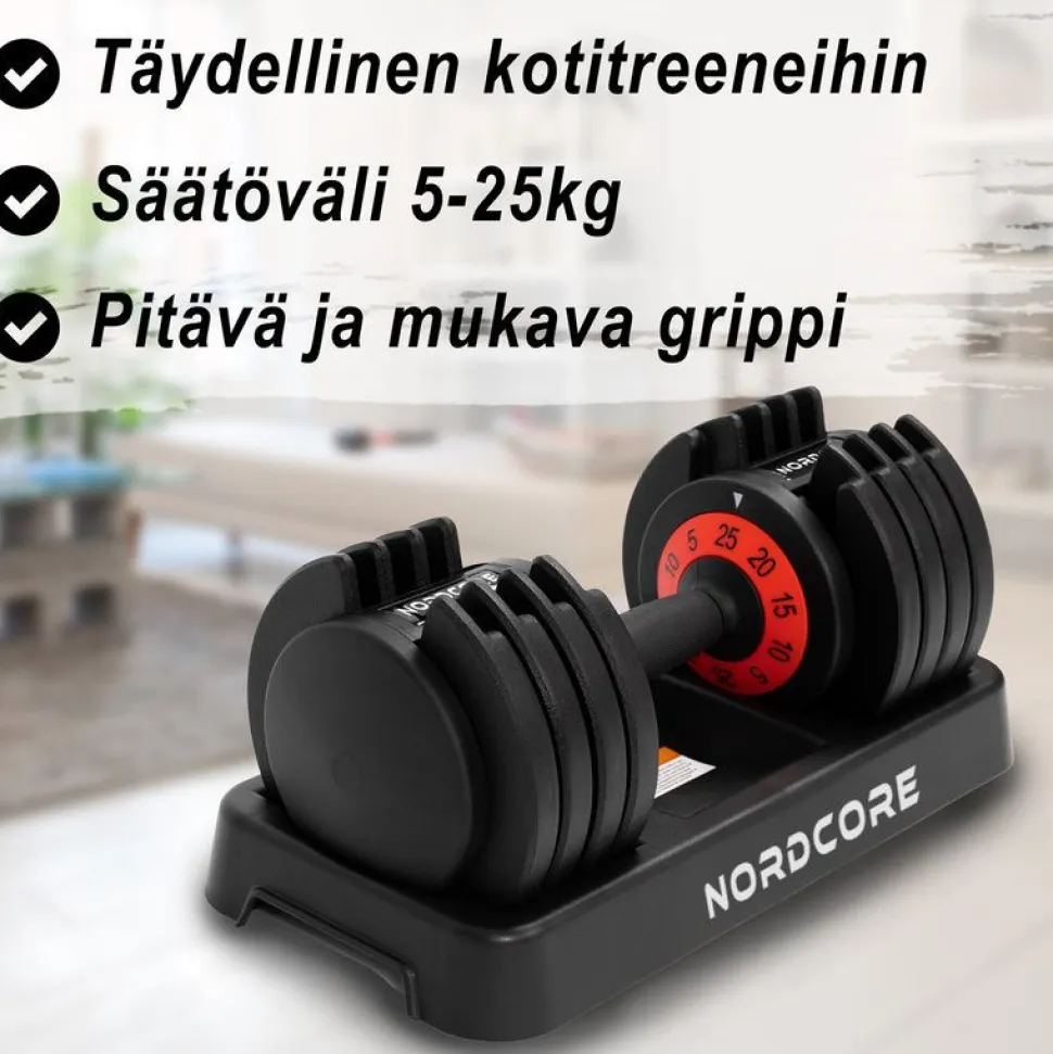 Säädettävä käsipaino Nordcore Core 25kg
