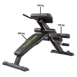 Selkä- ja vatsapenkki Tunturi CT80 Core Trainer kokoontaitettava max. 150 kg