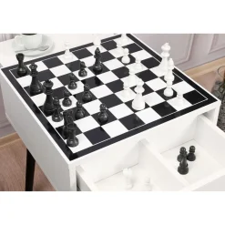 Shakkipöytä Linento Furniture Chesso, 50x50cm, musta/valkoinen