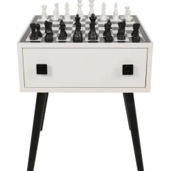 Shakkipöytä Linento Furniture Chesso, 50x50cm, musta/valkoinen