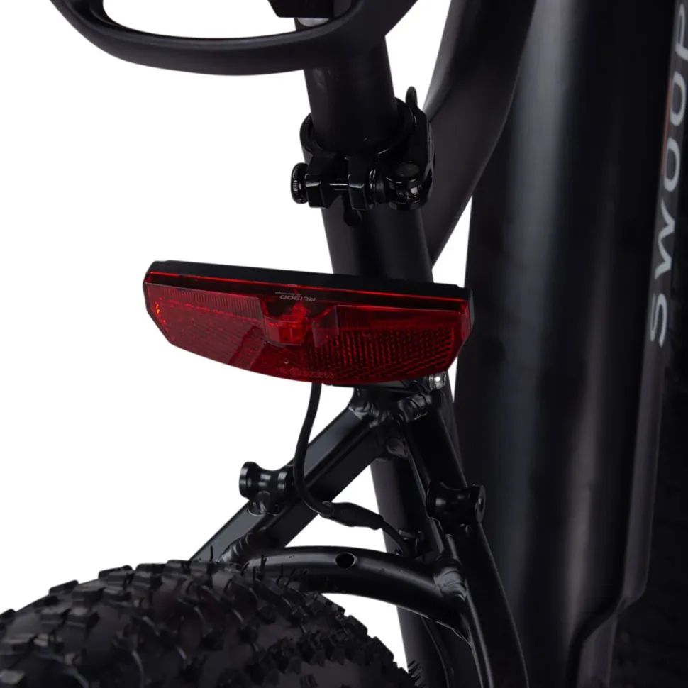 Sähkömaastopyörä Swoop Fatbike Attacker, 26x4", 7 vaihdetta, musta
