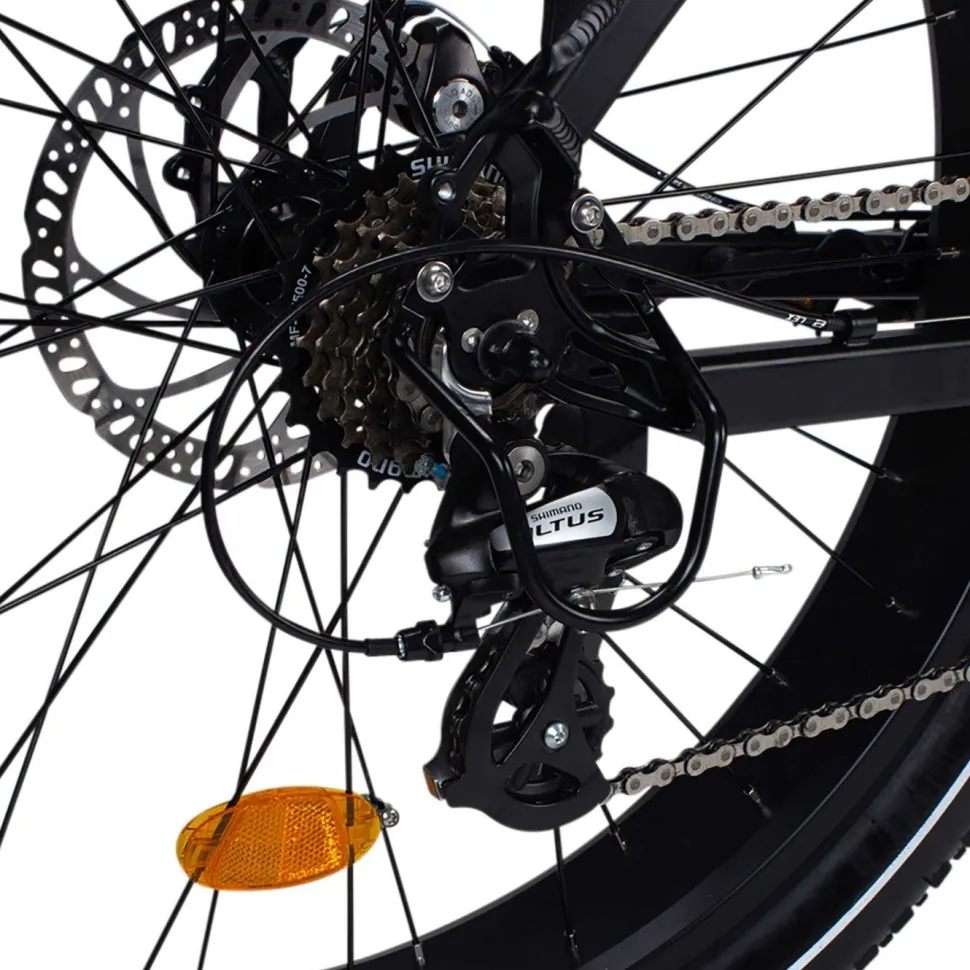 Sähkömaastopyörä Swoop Fatbike Attacker, 26x4", 7 vaihdetta, musta
