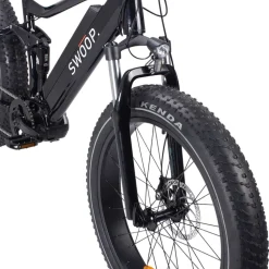 Sähkömaastopyörä Swoop Fatbike Ranger, 26x4", 7 vaihdetta, musta, 840 Wh akku