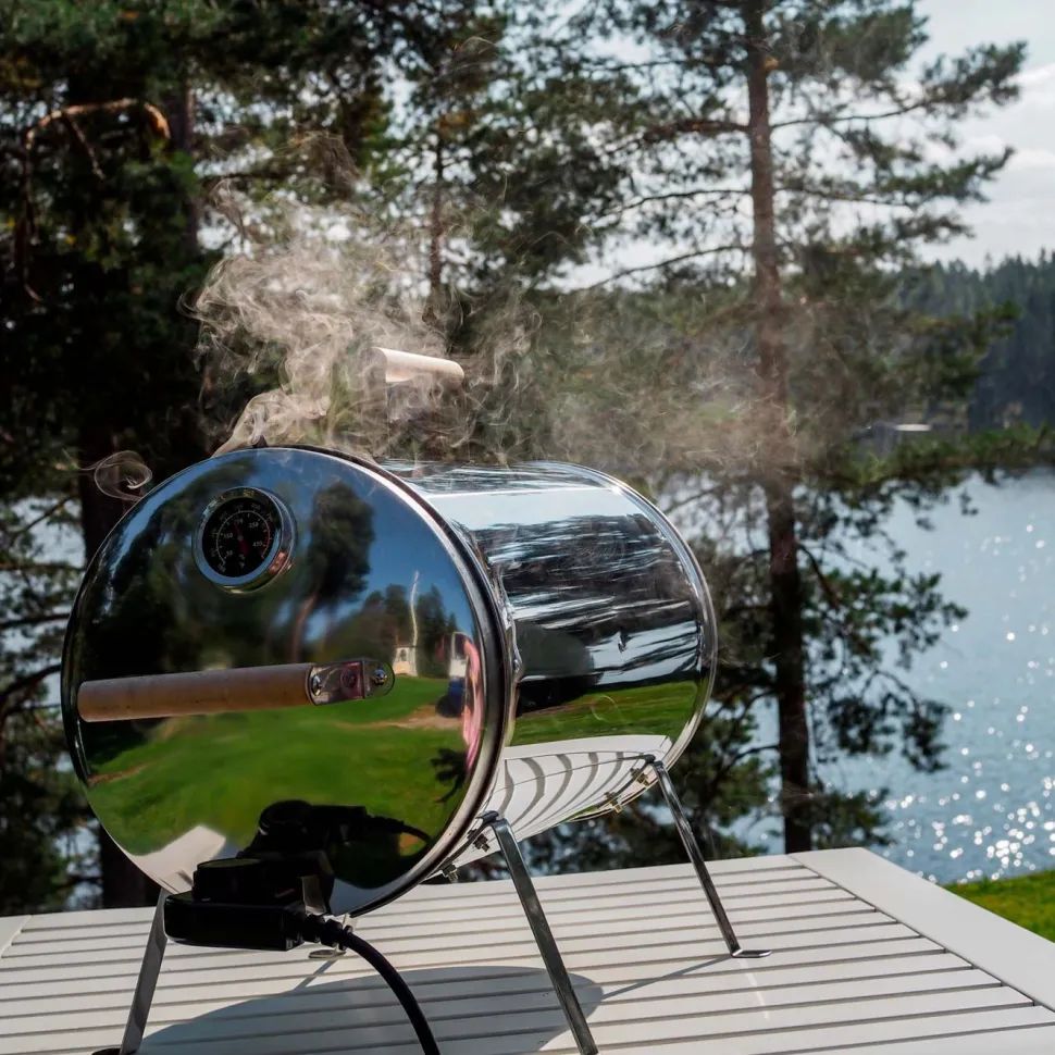 Sähkösavustin Kobe 1100W termostaatti 57 x 26 x 41 cm ruostumaton teräs