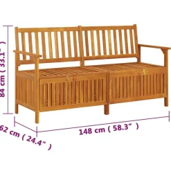 Säilytyspenkki 148 cm, akaasiapuu