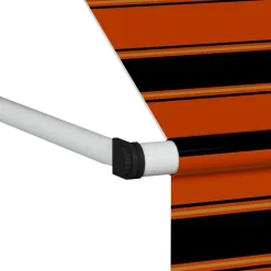 Sisäänkelattava markiisi 200 cm oranssi ja ruskea