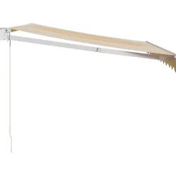Sisäänkelattava markiisi keltavalk. 3,5x2,5 m kangas/alumiini
