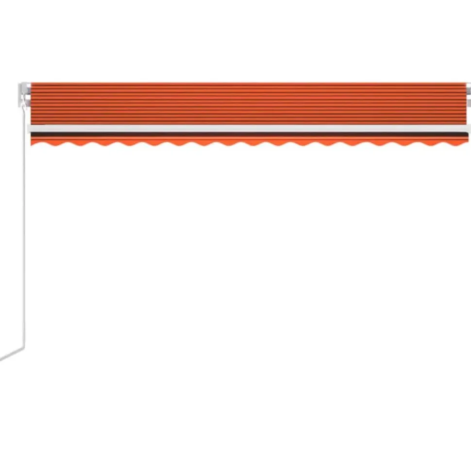 Sisäänkelattava markiisi 2 LEDillä 300x250cm sininen/valkoinen