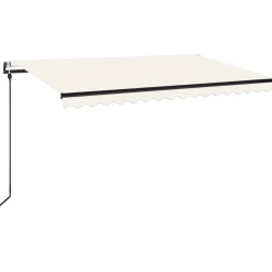 Sisäänkelattava markiisi 2 LED/tuulisensori 300x250 cm sininen/valkoinen