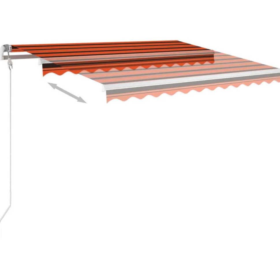 Sisäänkelattava markiisi LED/tuulisensori 300x250cm keltainen/valkoinen