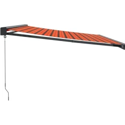 Sisäänkelattava markiisi oranssiruskea 4x3 m kangas/alumiini
