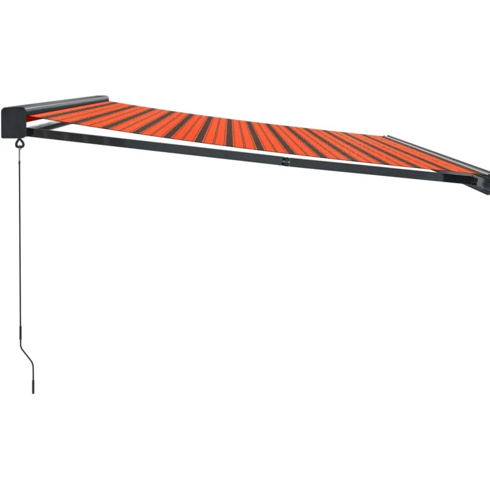 Sisäänkelattava markiisi oranssiruskea 4x3 m kangas/alumiini