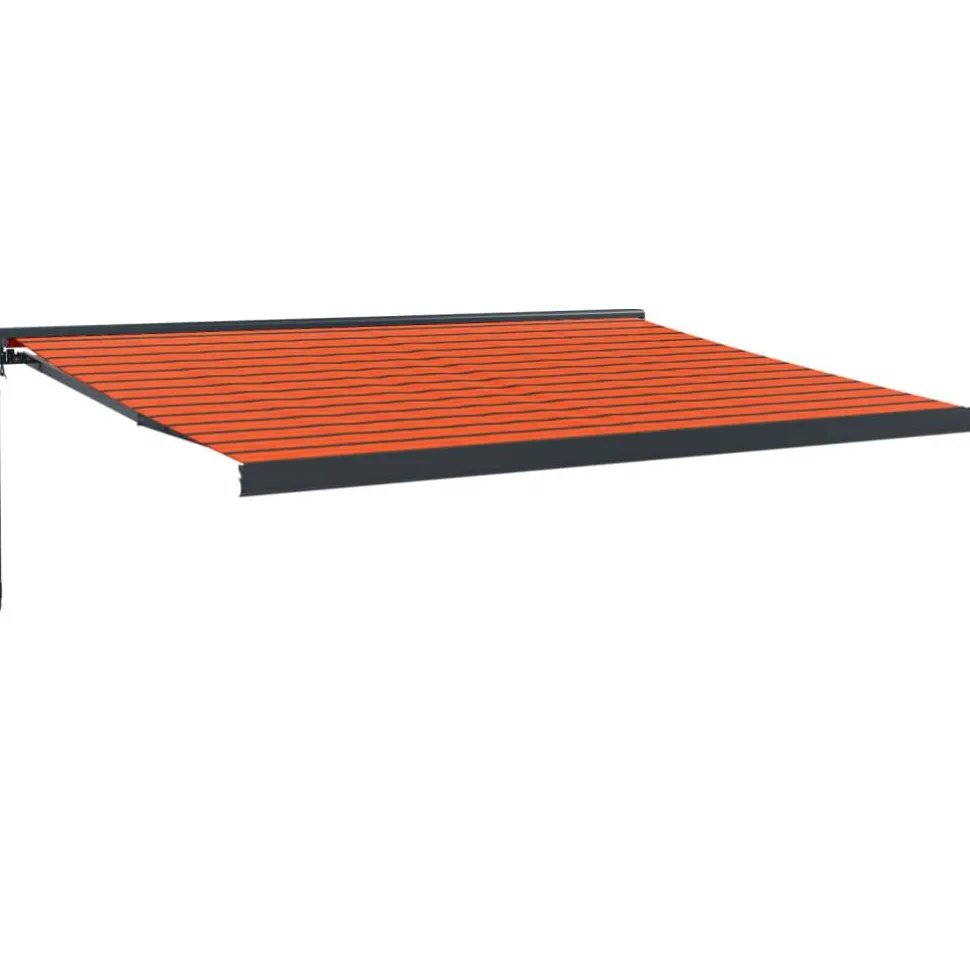 Sisäänkelattava markiisi oranssiruskea 4x3 m kangas/alumiini