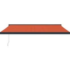 Sisäänkelattava markiisi oranssiruskea 4x3 m kangas/alumiini