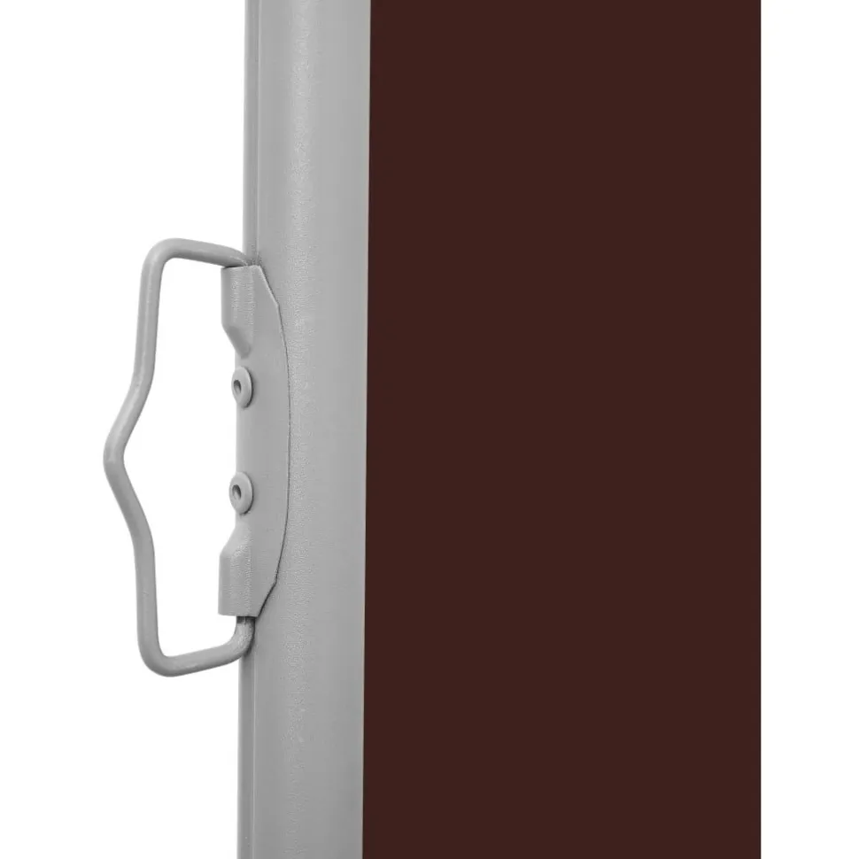 Sisäänvedettävä terassin sivumarkiisi 600x160 cm ruskea