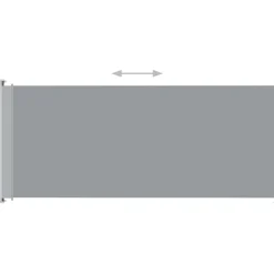 Sisäänvedettävä terassin sivumarkiisi 200x500 cm antrasiitti