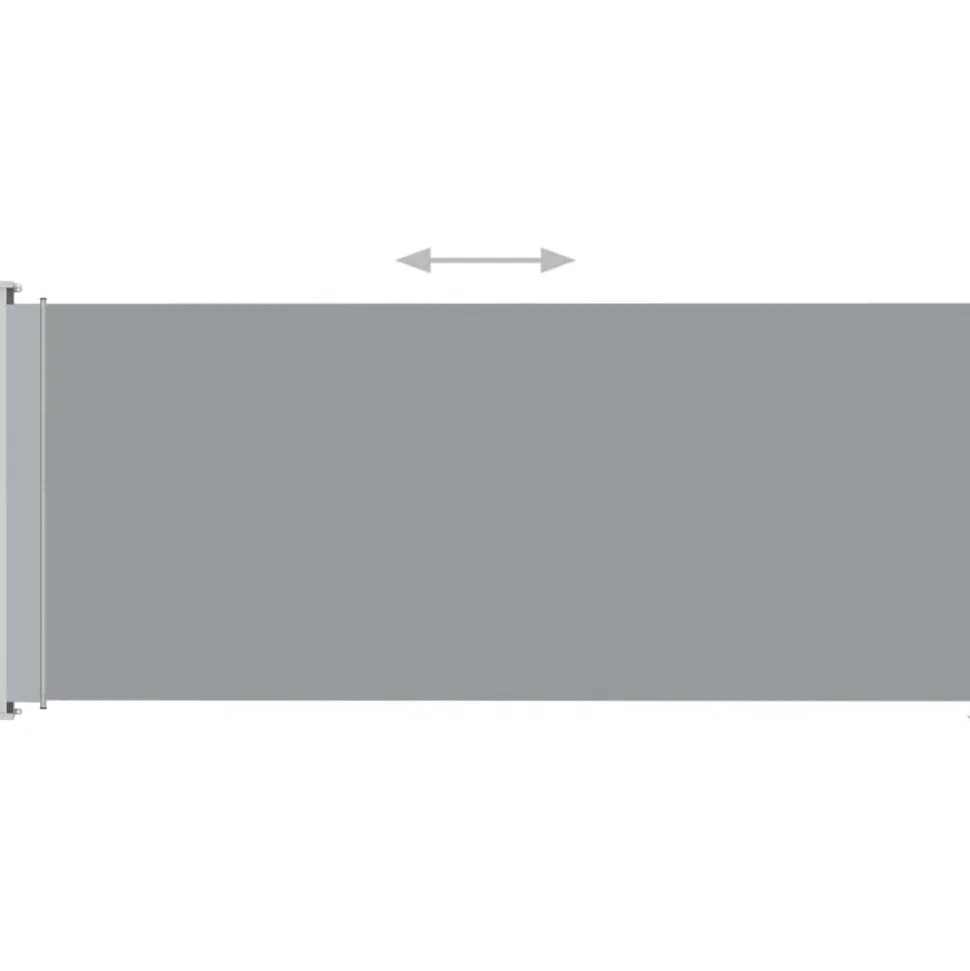 Sisäänvedettävä terassin sivumarkiisi 200x500 cm antrasiitti