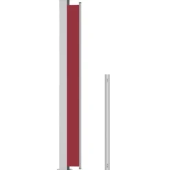 Sisäänvedettävä terassin sivumarkiisi 180x500 cm punainen