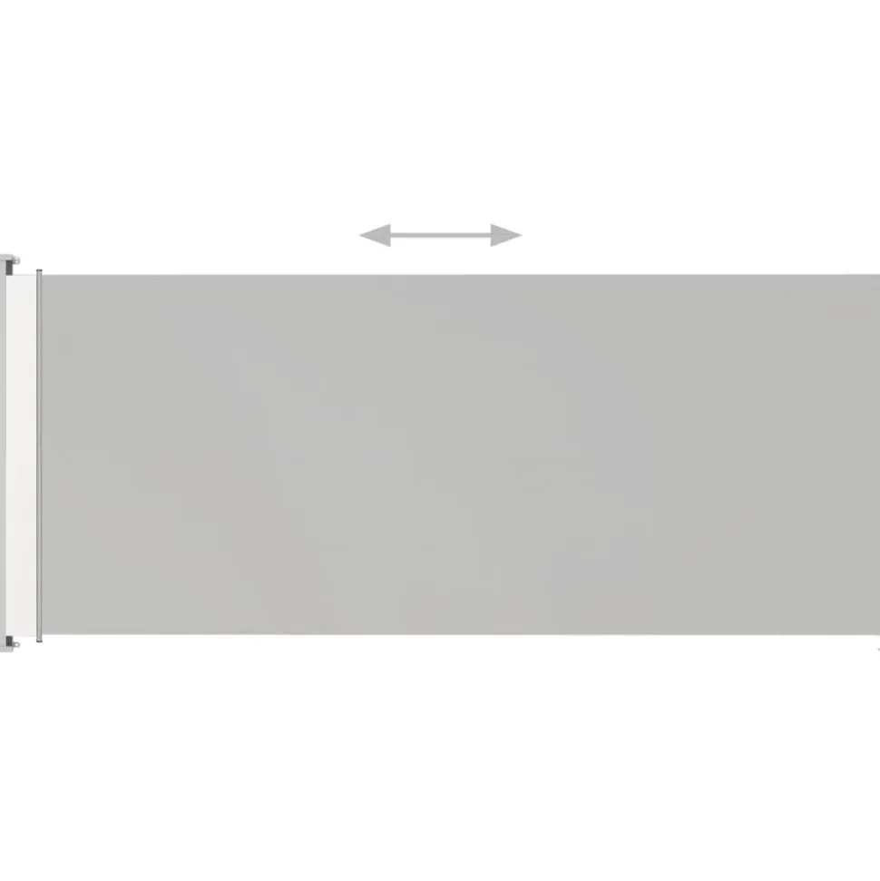 Sisäänvedettävä terassin sivumarkiisi 180x500 cm kerma