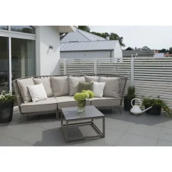 Sohvapöytä Hillerstorp Jet Set, 70x70cm, beige, keraaminen lasitaso