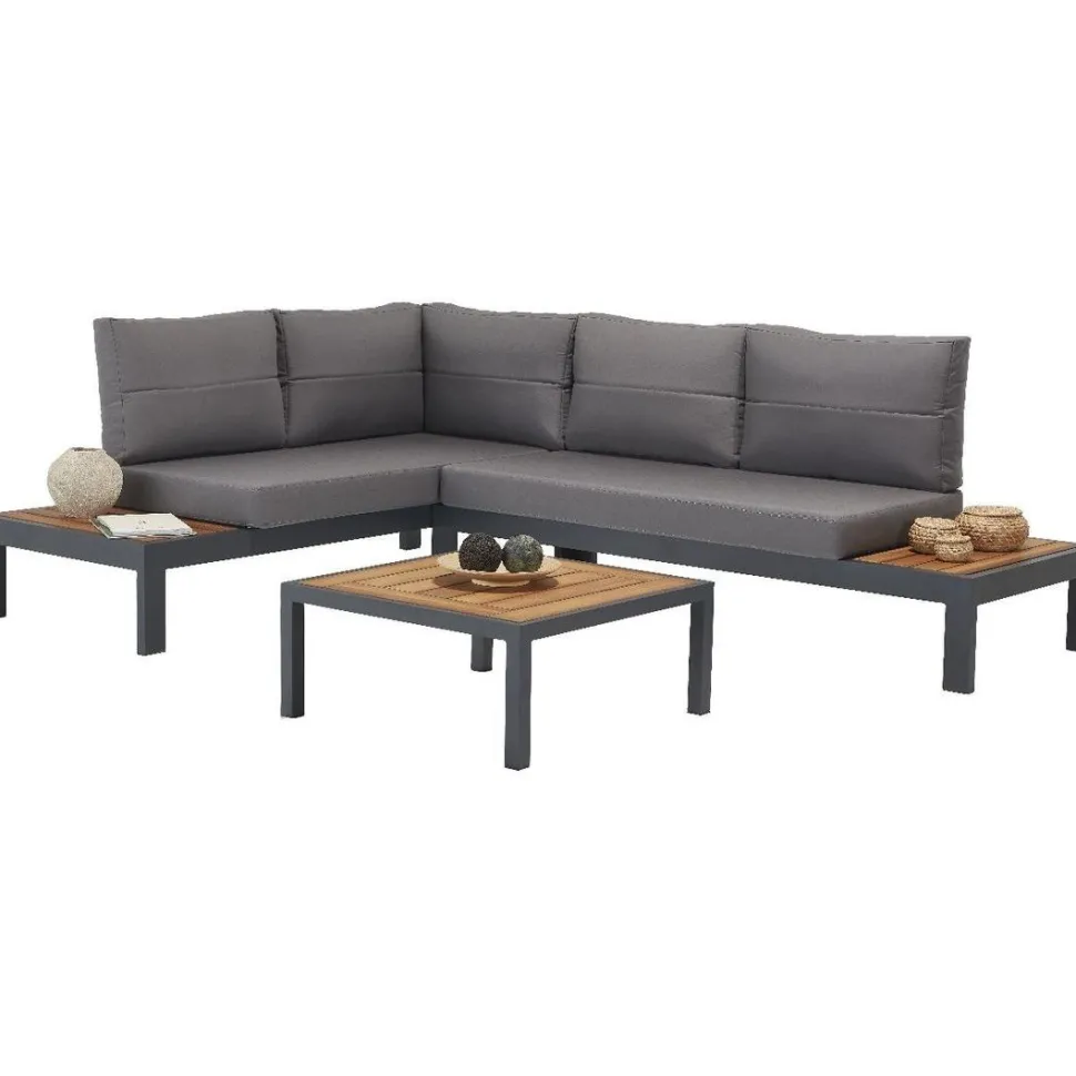 Sohvaryhmä Linento Garden Verona Wood, 4-istuttava, harmaa