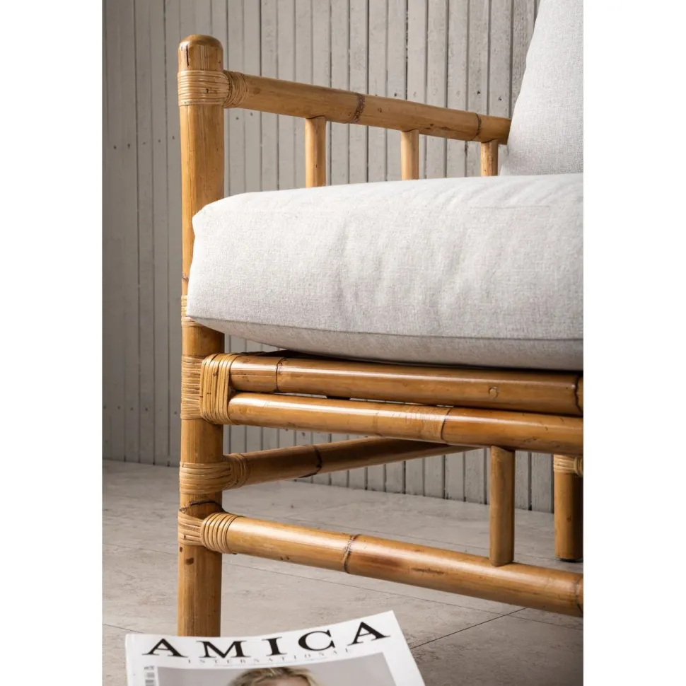 Sohva Venture Home Cane 3:n istuttava bambu/harmaa