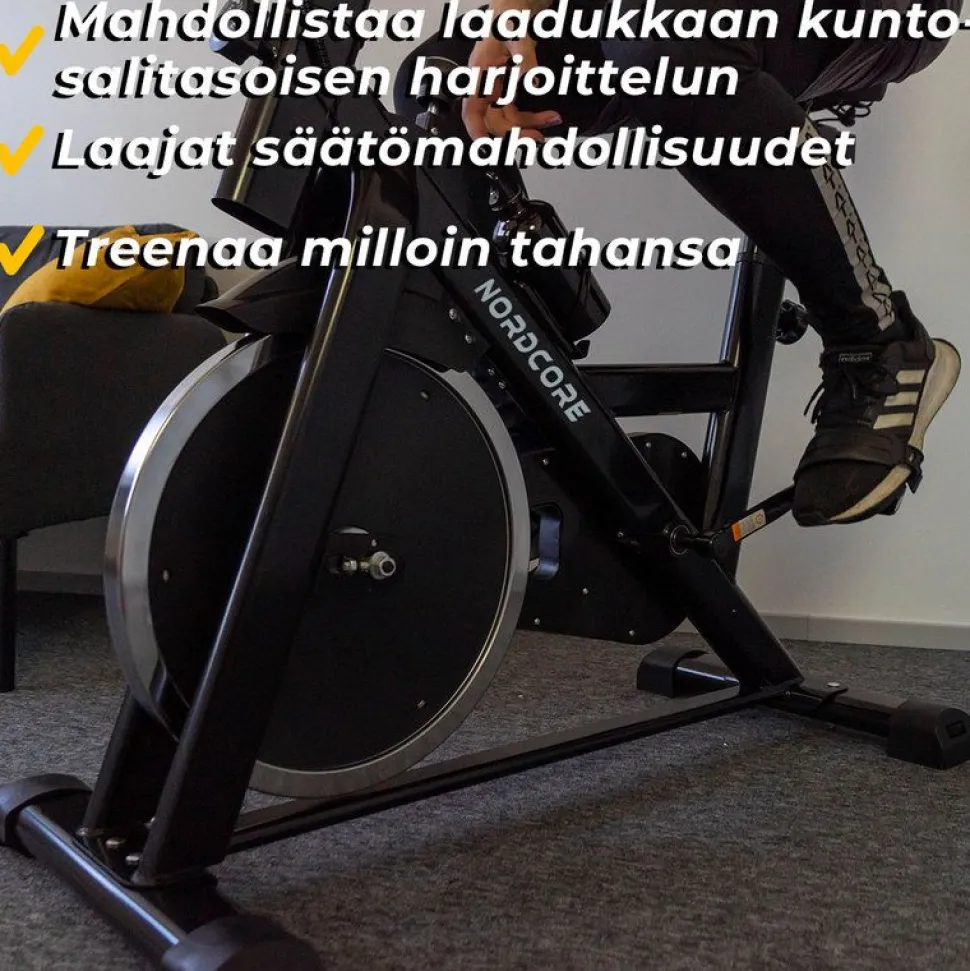 Spinningpyörä Nordcore Core 1300, Musta
