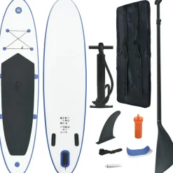 SUP-lautasetti, ilmatäytteinen, 390cm, sininen/valkoinen
