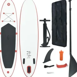 SUP-lautasetti, ilmatäytteinen, 390cm, punainen/valkoinen