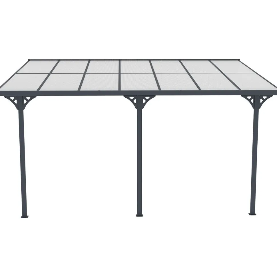 Terassikatos Fornorth, 435x300x225-270 cm, harmaa
