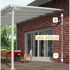 Terassikatos Palram-Canopia Feria 3 x 3 m harmaa/kirkas