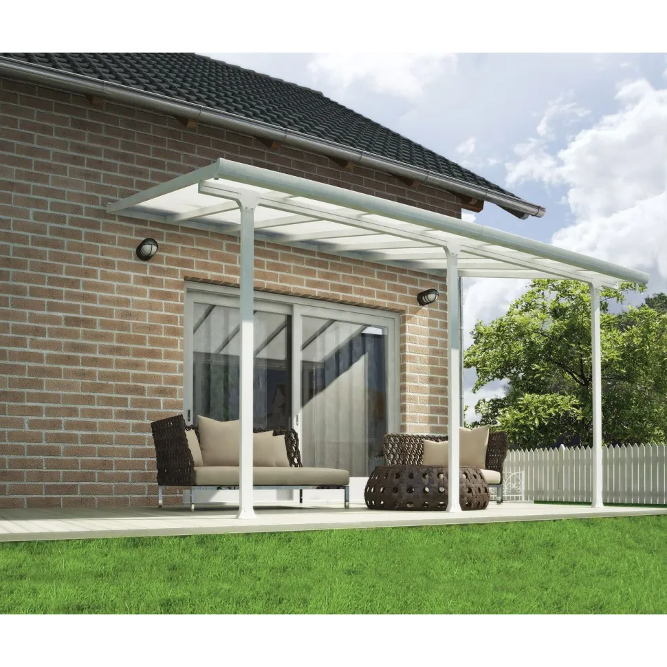 Terassikatos Palram-Canopia Feria 3 x 4,3 m valkoinen/kirkas
