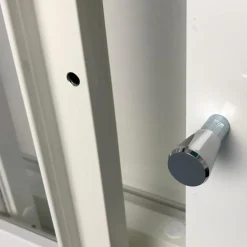 Terassin lasiliukuovi Keraplast 4-os. 2100x3800mm, kirkas/valkoinen, sisäpuolinen nuppilukitus