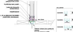 Terassin lasiliukuovi Keraplast, 1-os., musta, kirkas lasi, mittatilaus