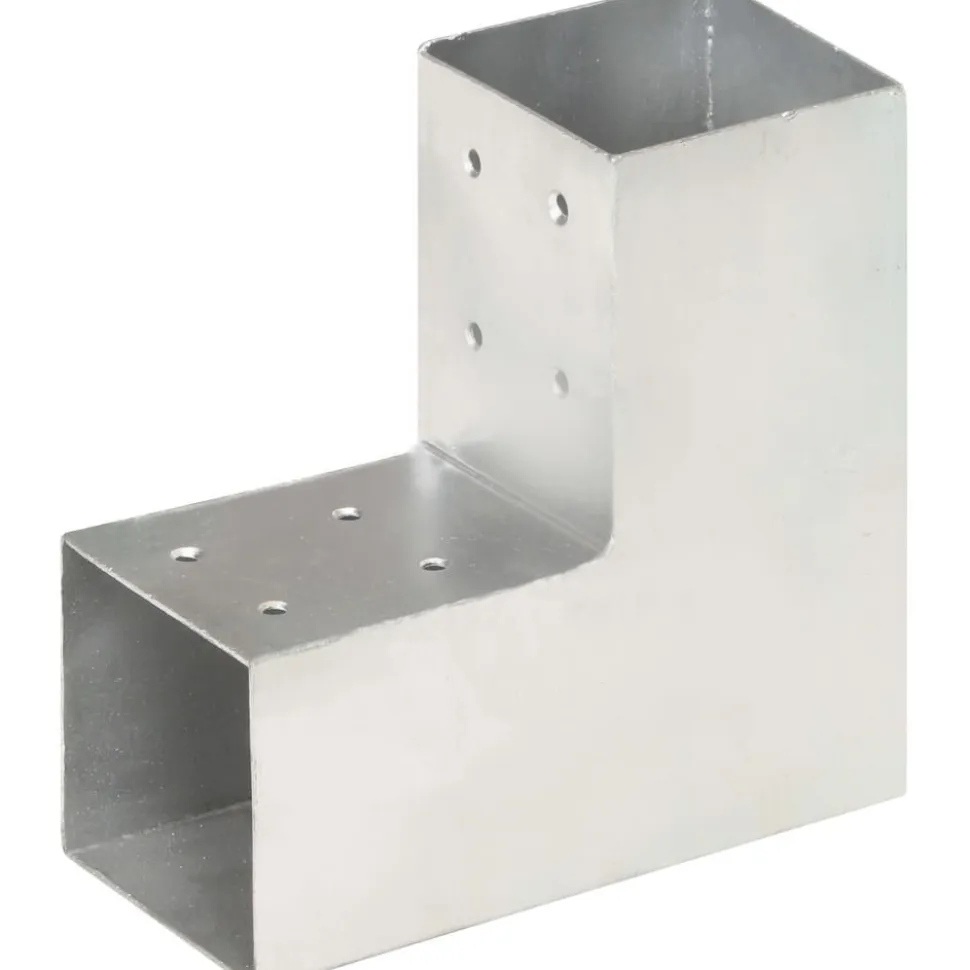 Tolppaliitin L-muoto galvanoitu metalli 81x81mm