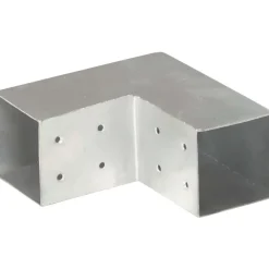 Tolppaliitin L-muoto galvanoitu metalli 81x81mm