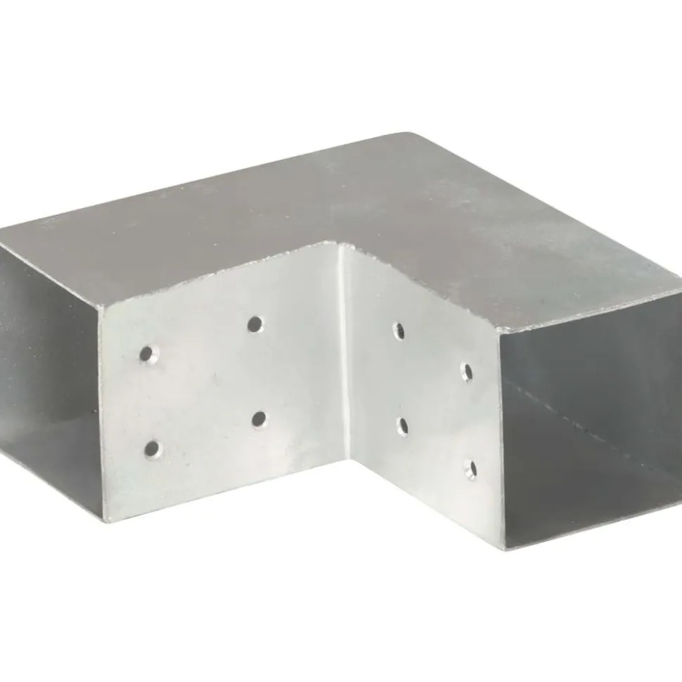 Tolppaliitin L-muoto galvanoitu metalli 81x81mm