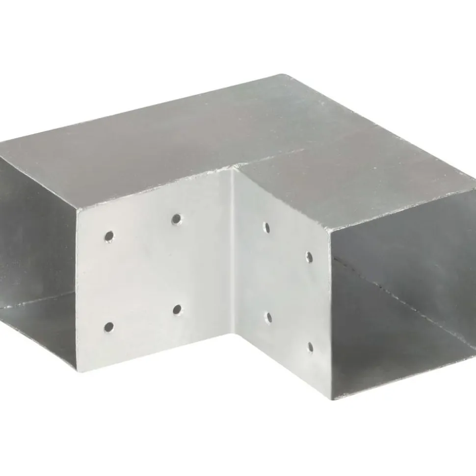 Tolppaliitin L-muoto galvanoitu metalli 101x101mm
