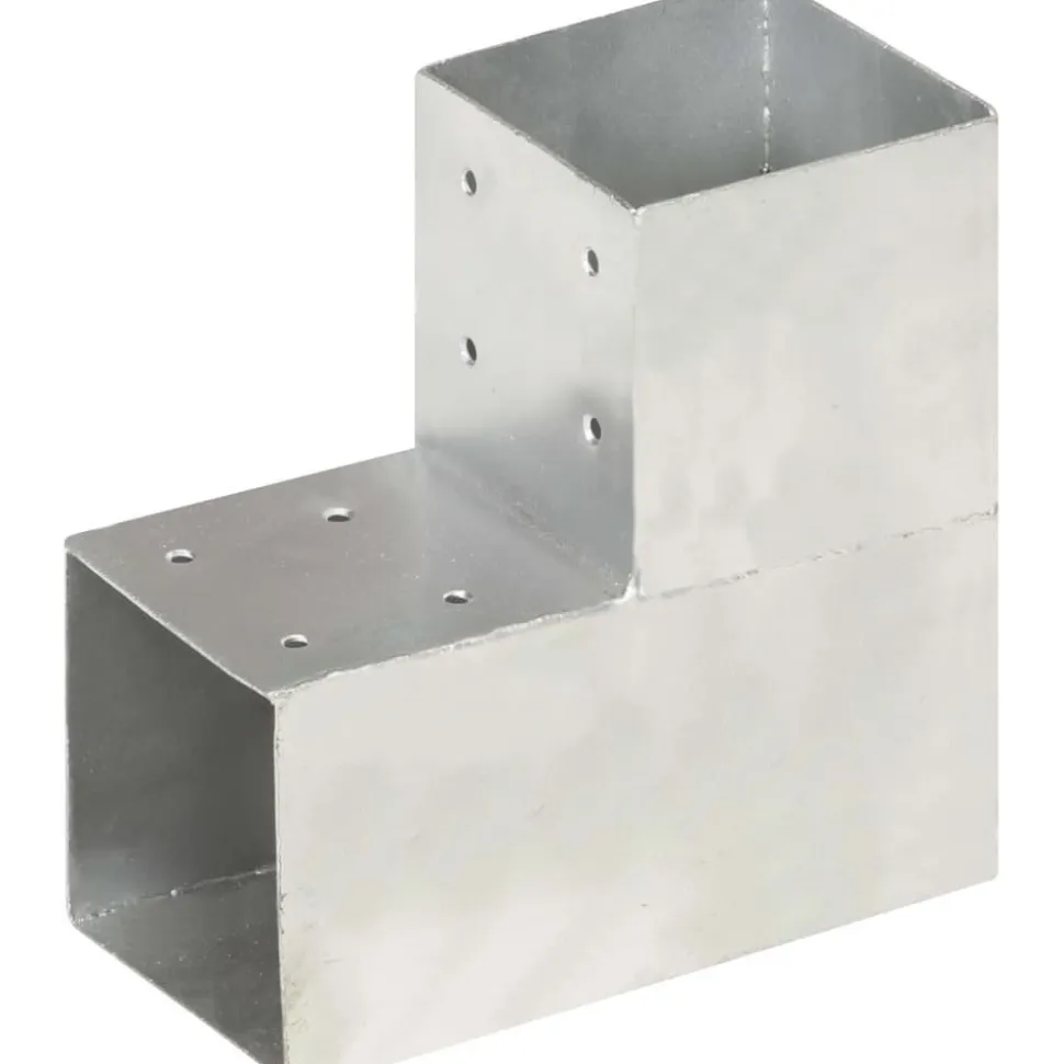 Tolppaliitin L-muoto galvanoitu metalli 101x101mm