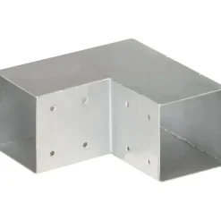 Tolppaliitin L-muoto galvanoitu metalli 91x91mm
